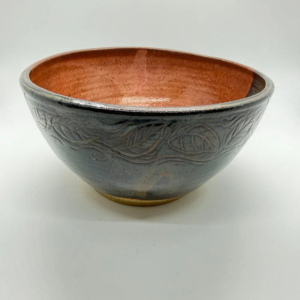4" Glazed Stoneware Bowl, Signed by Unidentified Artist, 7" in Diameter - Picture 3 of 8